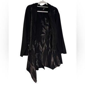 Roni Rabl wool acrylic‎ blend contemporary blouse in black